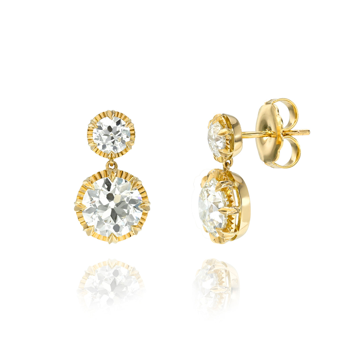 SINGLE STONE ARIELLE DOUBLE DROPS earrings