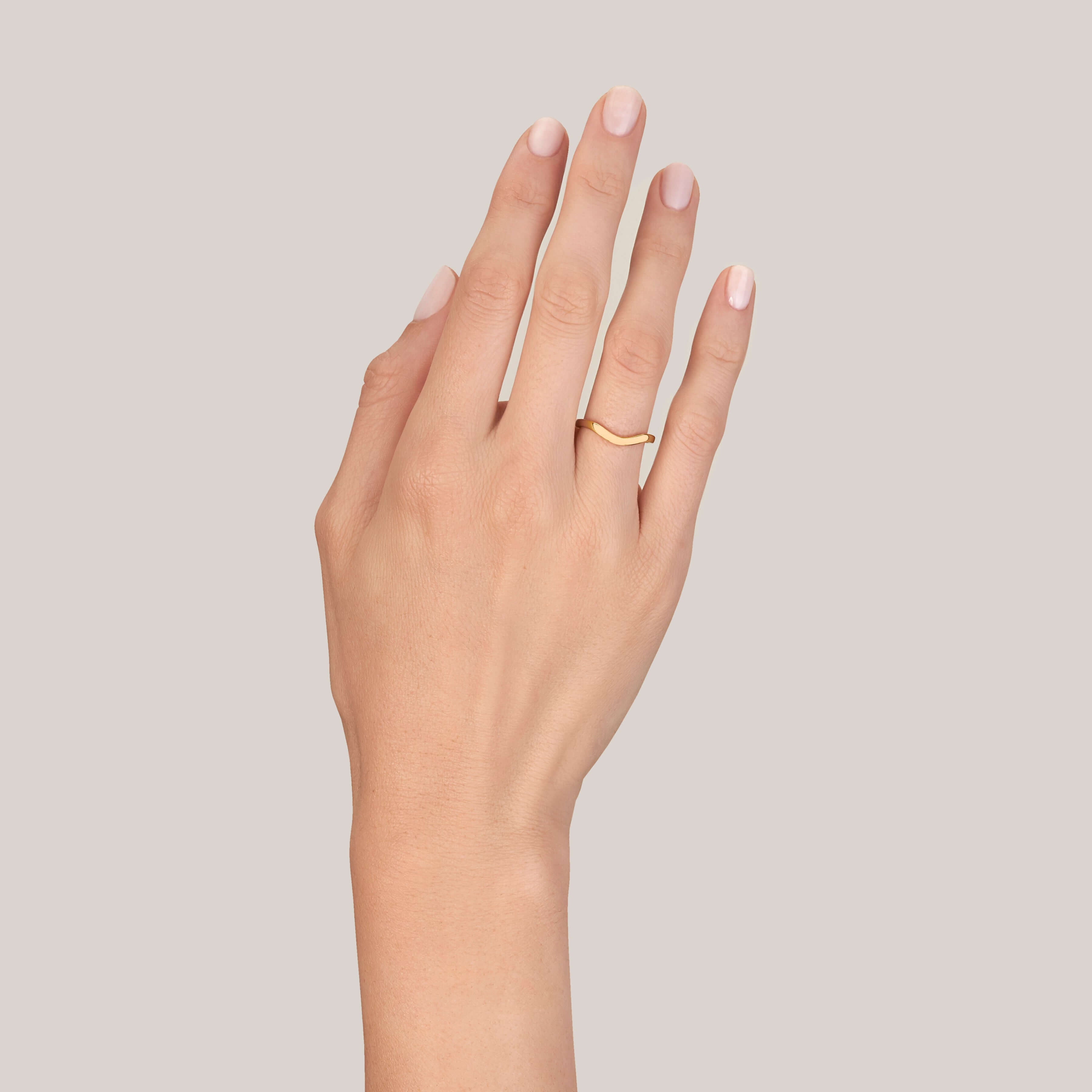 SINGLE STONE GRACE BAND | 2mm handcrafted polished curved band. Please inquire for additional customization.