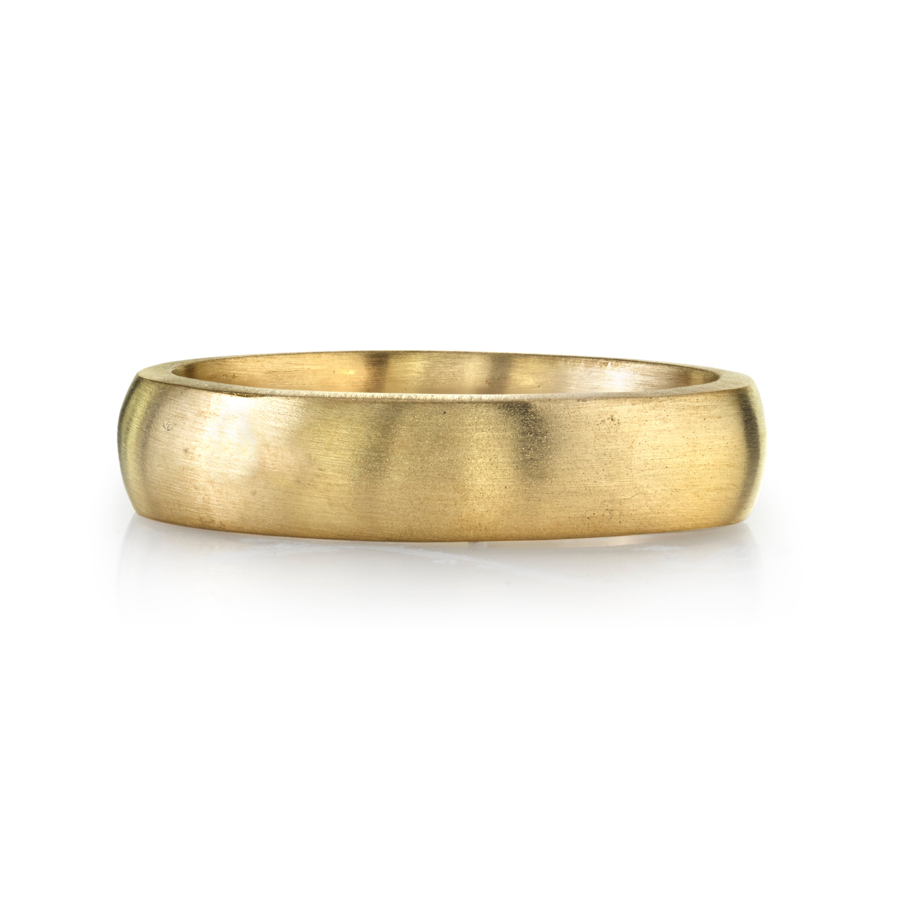 SINGLE STONE JOSEPH 5MM BAND | 5mm handcrafted satin finished Men's band. Bands available from 4mm to 6mm.