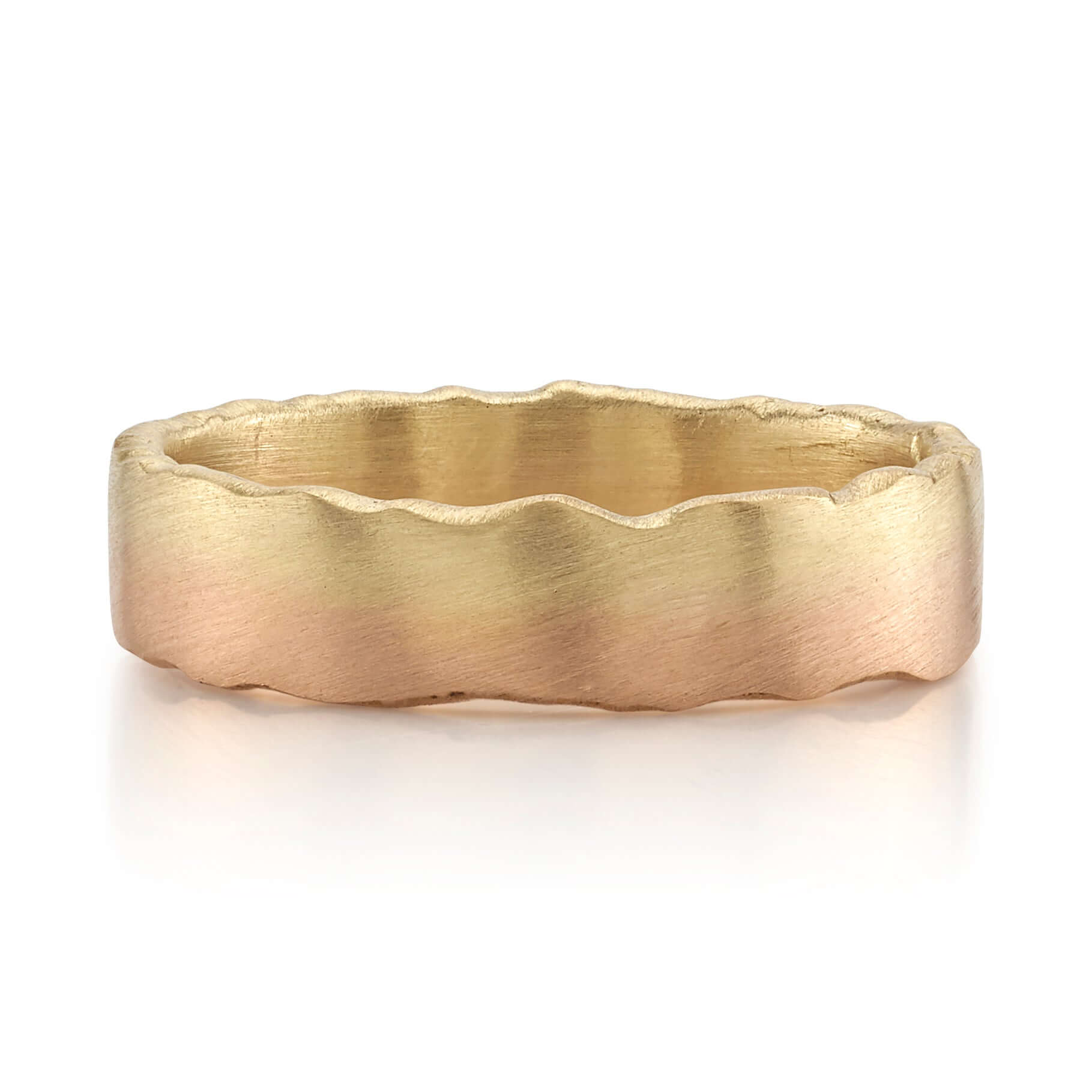 SINGLE STONE MAXWELL DUAL TONE 5.5MM BAND | 5.5mm handcrafted dual tone 18K gold Men's band. Bands available from 4mm to 8mm.