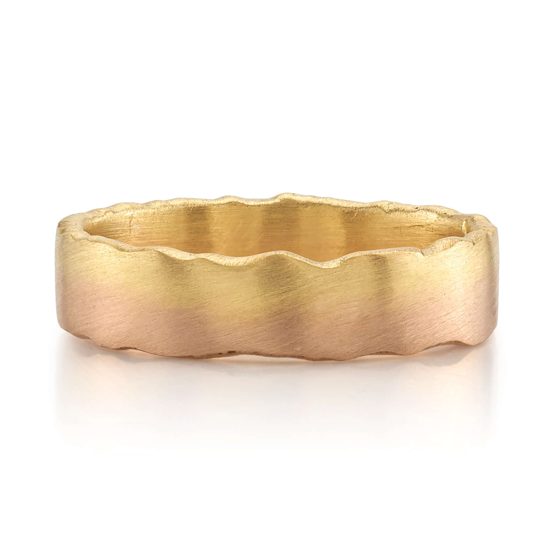 SINGLE STONE MAXWELL DUAL TONE 5.5MM BAND | 5.5mm handcrafted dual tone 18K gold Men's band. Bands available from 4mm to 8mm.