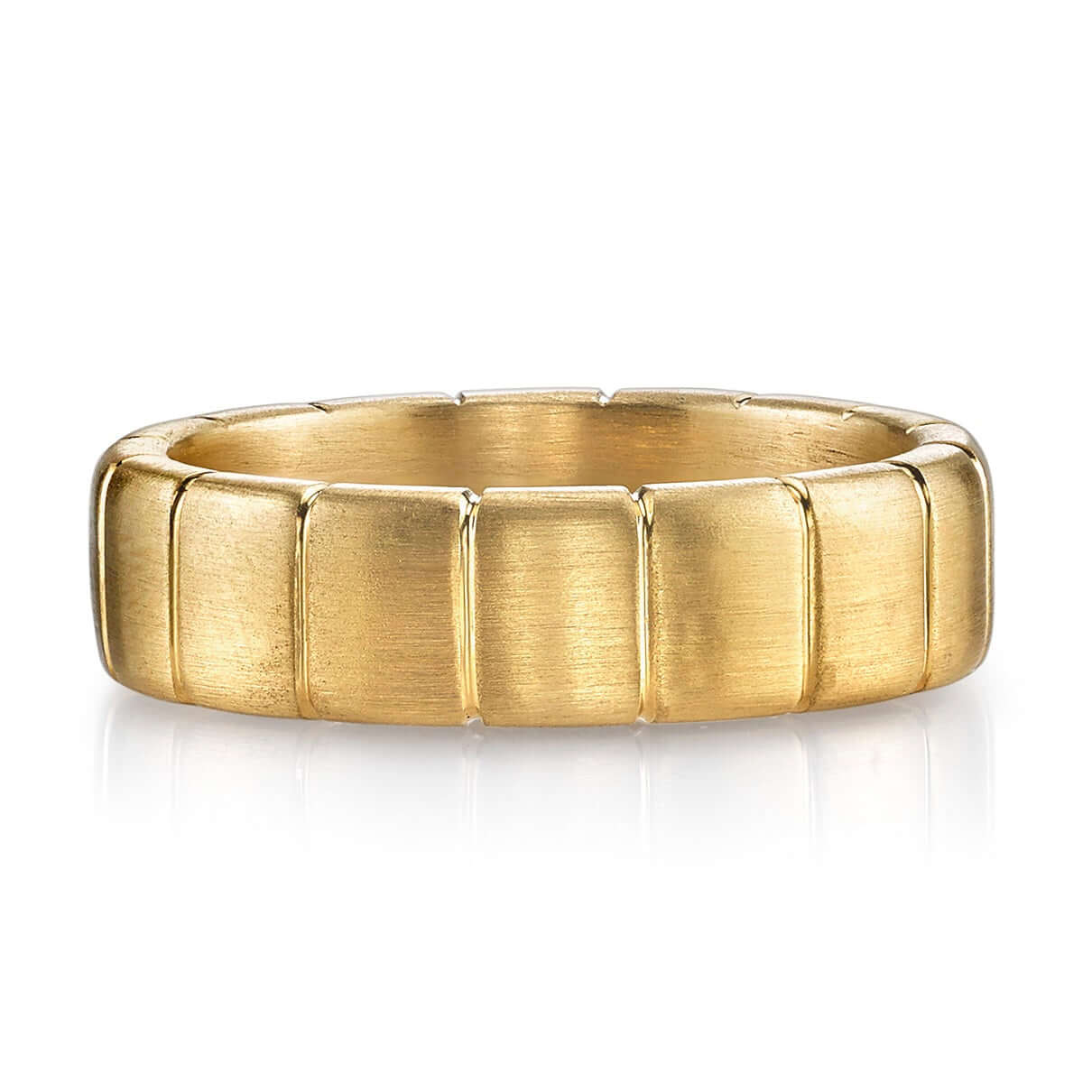 SINGLE STONE JULIAN BAND | 6mm handcrafted sectional Men's band. Bands available from 2mm to 8mm. Please inquire for additional band widths.