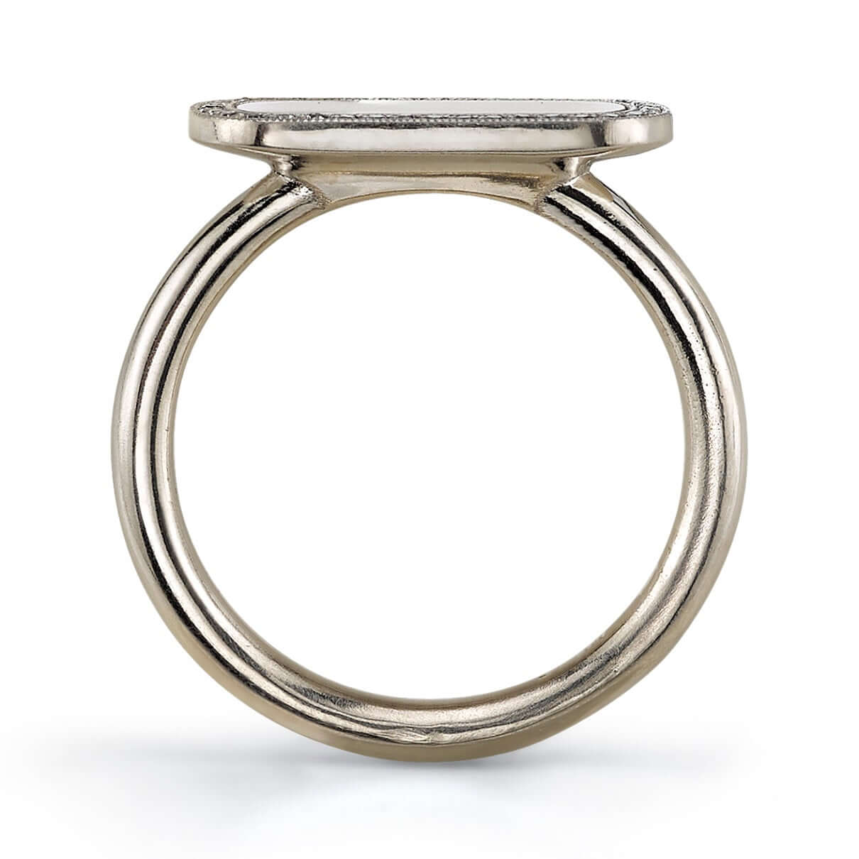 SINGLE STONE MILO RING featuring Vintage inspired 18K gold bar ring. A modern take on the classic signet ring. Make it personal! Price includes monogrammed engraving of up to three letters in any of the styles shown above - please be sure to specify befor