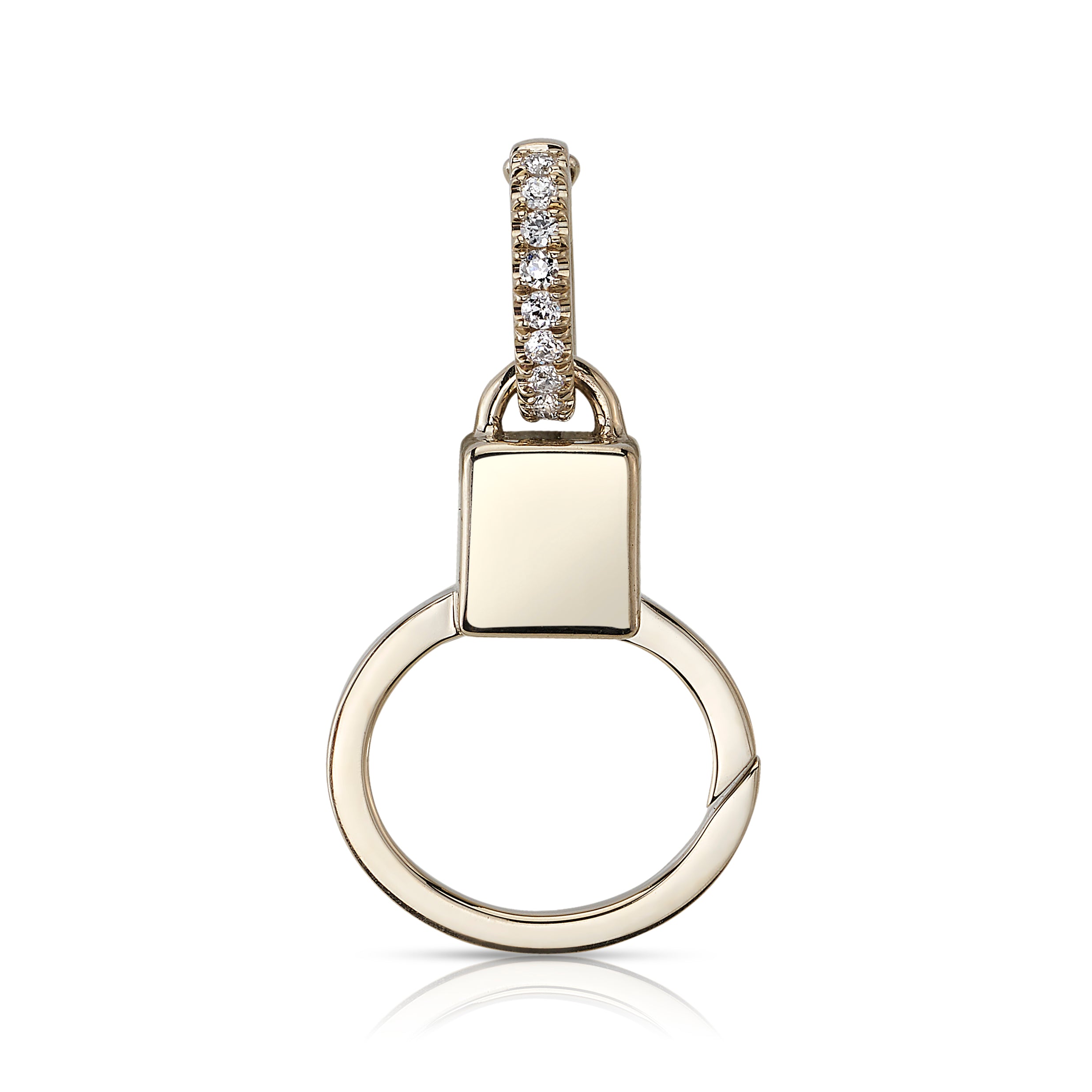 SINGLE STONE VIENNA PENDANT featuring Approximately 0.20ctw G-H/VS old European cut diamonds set in a handcrafted 18K gold charm holder.