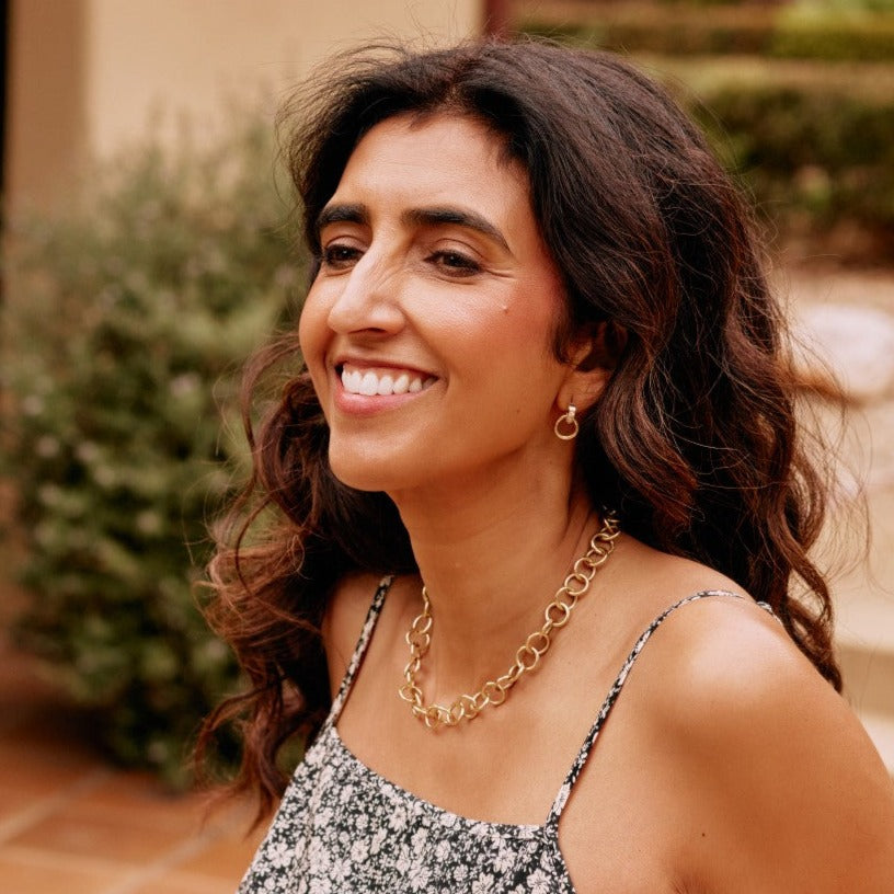 SINGLE STONE CLUB NECKLACE featuring Handcrafted 18K yellow gold link necklace. Charms sold separately. Available in 16" or 17" lengths.