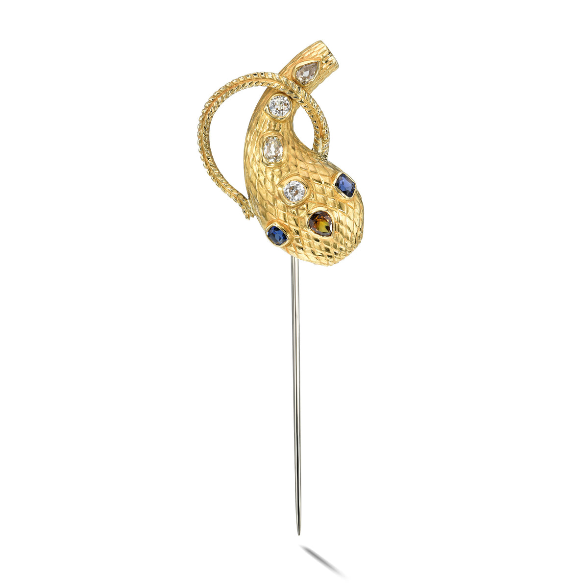 ALEXANDRIA SERPENT PIN | SINGLE STONE