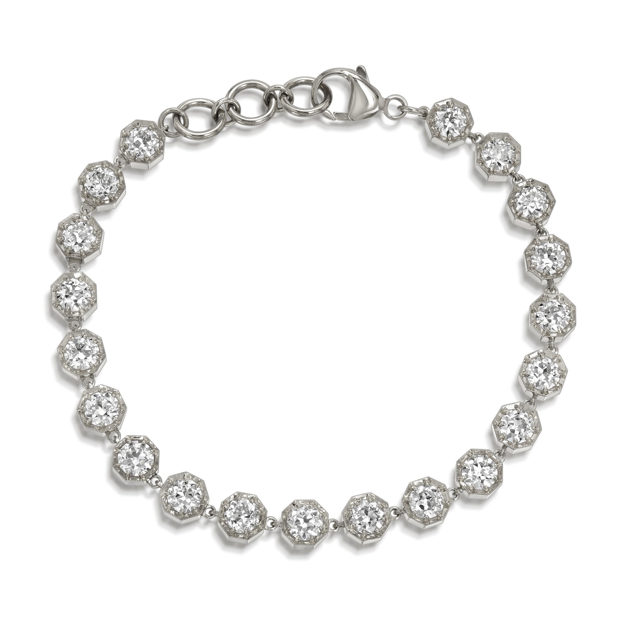GEMMA LARGE BRACELET PLATINUM SINGLE STONE