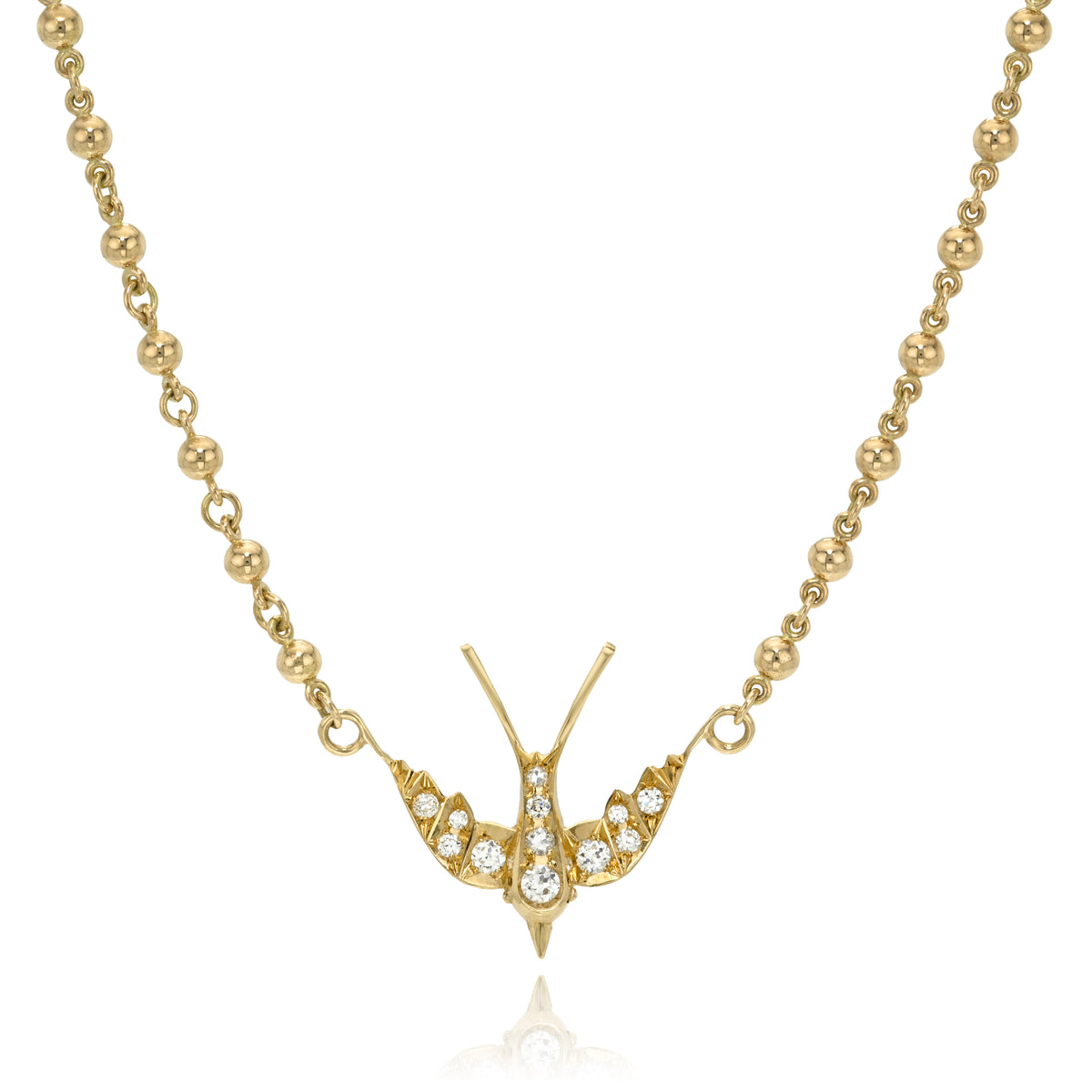 SINGLE STONE SWALLOW NECKLACE