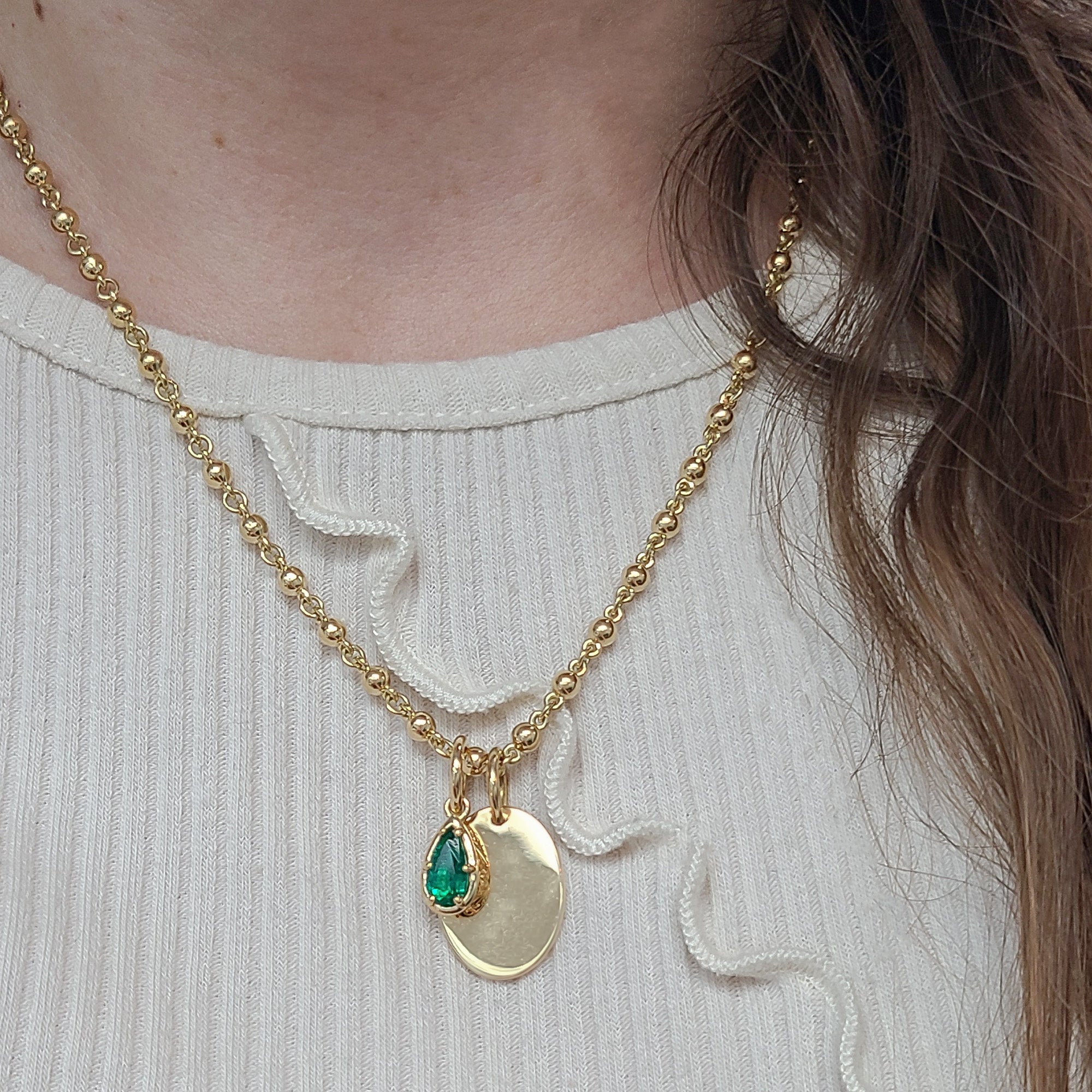 20mm OVAL PENDANT | SINGLE STONE