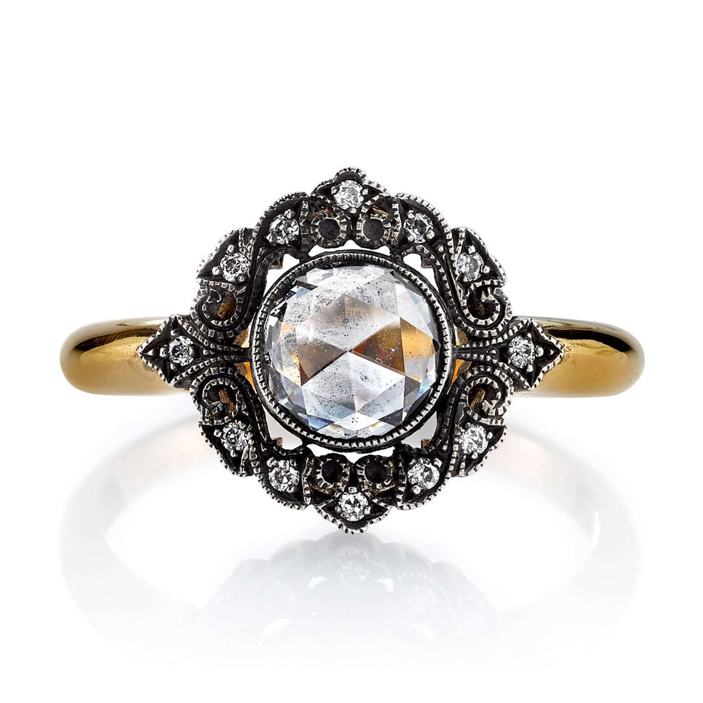 Simple Single Stone Ring with Traditional Indian Flair