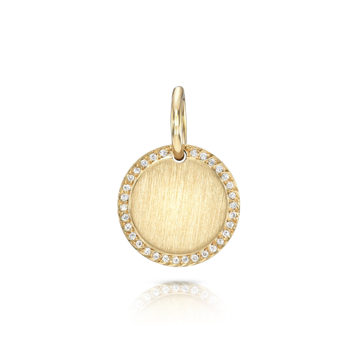 PAVÉ FRAME ROUND DISC | SINGLE STONE