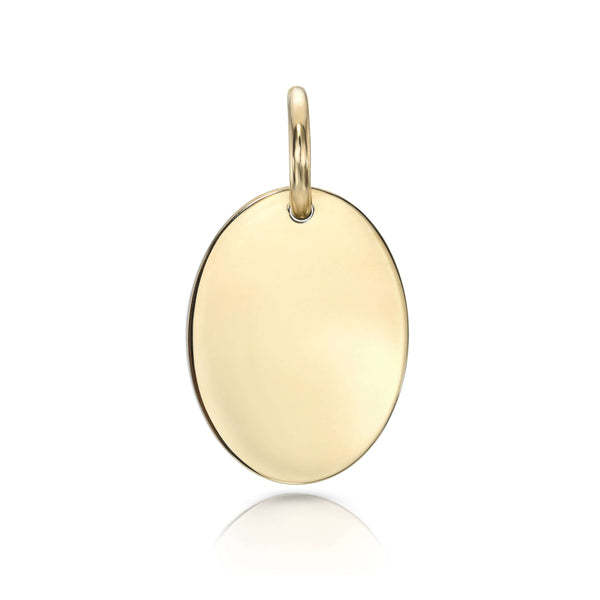 20mm OVAL PENDANT | SINGLE STONE