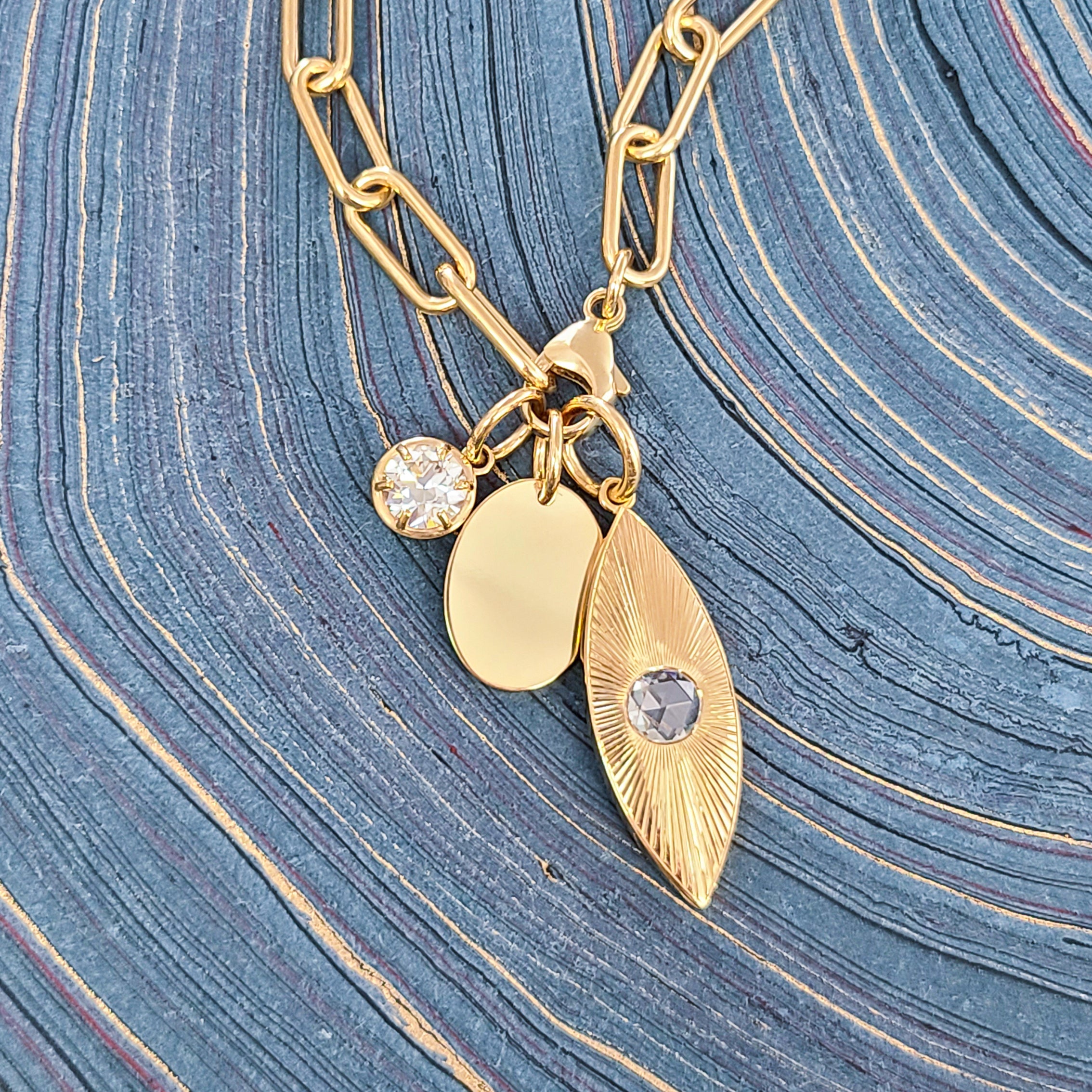 20mm OVAL PENDANT | SINGLE STONE