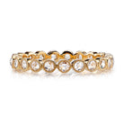 SINGLE STONE SMALL ROSE CUT GABBY BAND | Approximately 0.45ctw G-H/VS-SI Rose cut diamonds bezel set in a handcrafted eternity band. Approximate band with 2.9mm. Please inquire for additional customization.