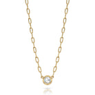 SINGLE STONE ARIELLE NECKLACE featuring 0.72ct F-G/VS rose cut diamond prong set on a handcrafted 18K yellow gold pendant necklace.