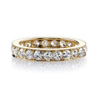 SINGLE STONE CARMELA MEDIUM BAND | Approximately 1.70ctw G-H/VS old European cut diamonds channel set in a handcrafted eternity band. Approximate band width 3.7mm. Please inquire for additional customization.