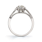 SINGLE STONE CORINNE RING featuring 1.14ct I/VS1 EGL certified old European cut diamond with 0.08ctw old European cut accent diamonds set in a handcrafted platinum mounting.