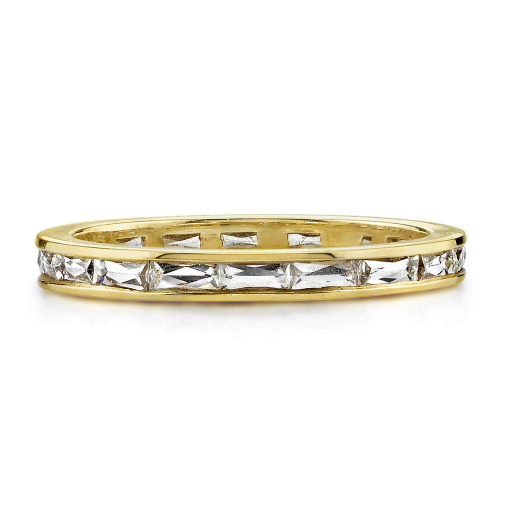 Single Stone's EMMA band  featuring Approximately 0.90ctw G-H/VS French cut diamonds channel set in a handcrafted eternity band. Approximate band width 2mm. Please inquire for additional customization.
