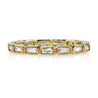 SINGLE STONE SMALL JULIA BAND | Approximately 0.75ctw G-H/VS French cut diamonds bezel set in a handcrafted eternity band. Approximate band with 2.1mm. Please inquire for additional customization.