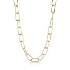 SINGLE STONE DEMPSEY NECKLACE featuring Handcrafted 18K yellow gold box link necklace. Necklace measures 17".