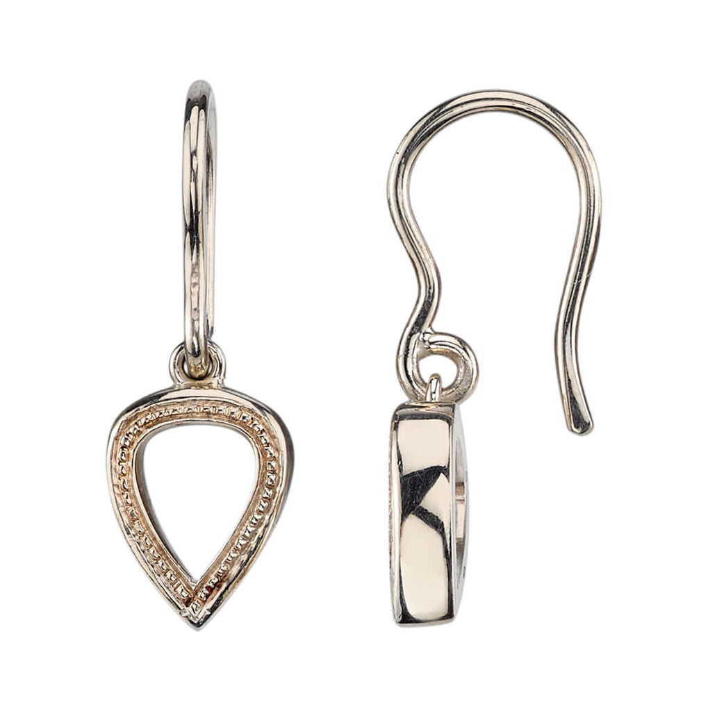 Single Stone's PERRY DROPS earrings  featuring Handcrafted 18K champagne gold drop earrings.
