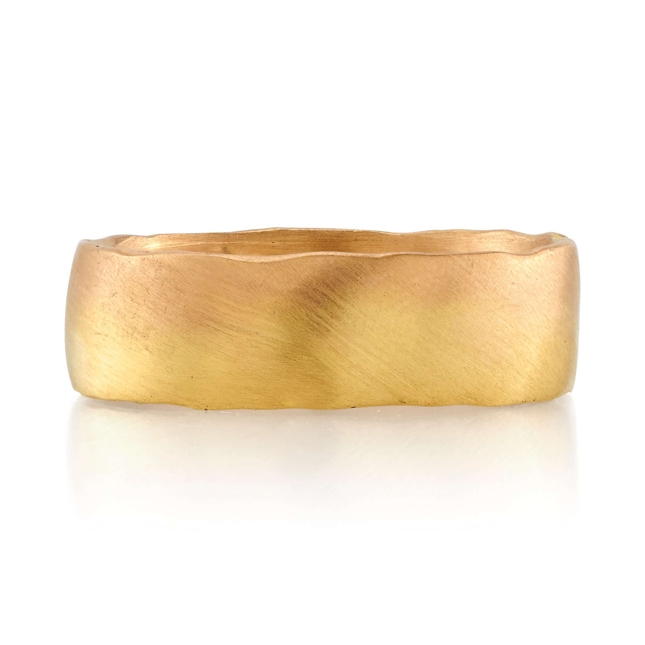 SINGLE STONE MAXWELL DUAL TONE 7.5MM BAND | 7.5mm handcrafted dual tone 18K gold Men's band. Bands available from 4mm to 8mm.