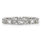 SINGLE STONE MADELINE BAND | Approximately 0.80-1.00ctw square and rectangular French cut diamonds bezel set in a handcrafted eternity band. Approximate band width 2.4mm. *Stone weight may vary from piece to piece. Please inquire for additional customizat