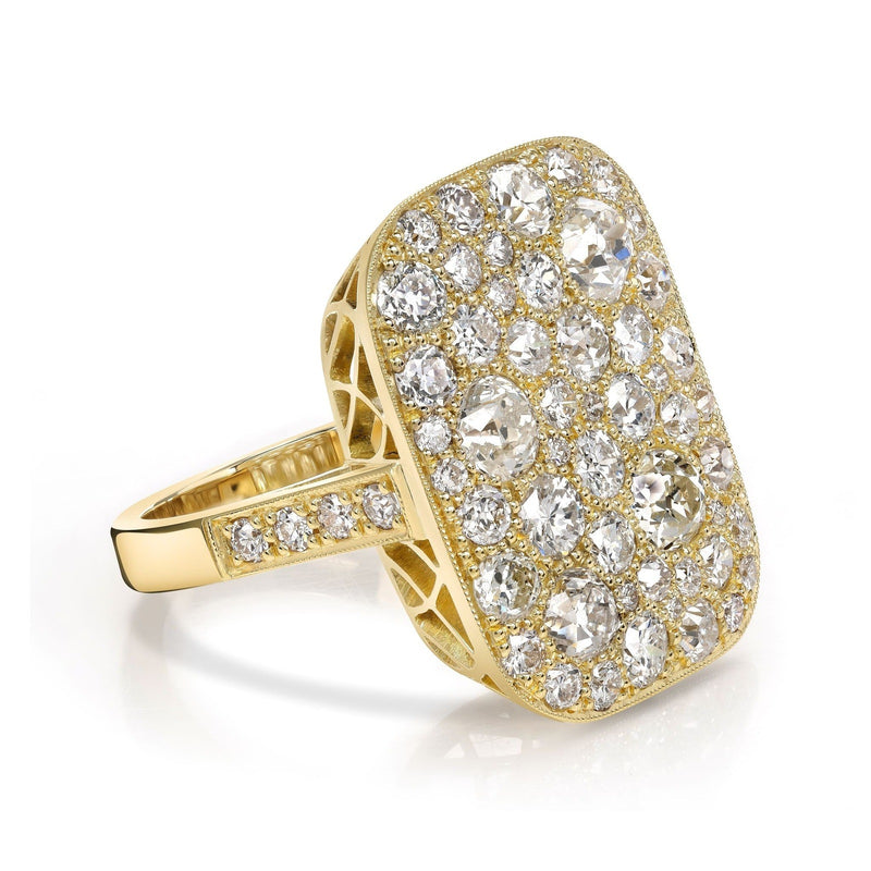 Rectangular Stone Set Rings RECTANGULAR COBBLESTONE RING | SINGLE STONE